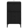 vidaXL Nočný stolík Čierny dub 40 x 35 x 70 cm Kompozitné drevo