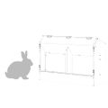 vidaXL Kŕmidlo pre králiky Čierna 64,5 x 25,5 x 45,5 cm 6 kg