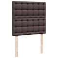 vidaXL Posteľný rám boxsping s matracom hnedý 80x200 cm látka