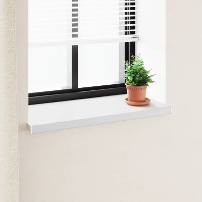 vidaXL Parapetné dosky Biela 60 x 45 x 4,5 cm PVC