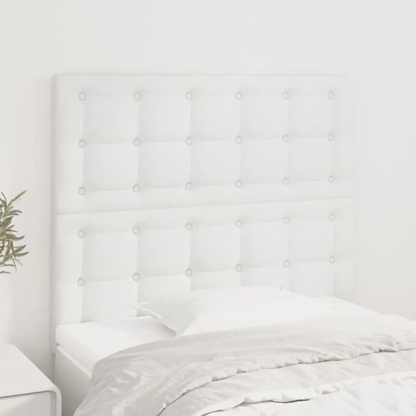 vidaXL Čelo postele biele 90x5x118/128 cm umelá koža