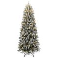 vidaXL Umelý vianočný stromček 300 LED a snehové vločky 210 cm