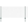 vidaXL Zvarené pletivo s podperami 50 x 1 m PVC potiahnutá oceľ Zelená