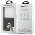 Karl Lagerfeld Saffiano Karl&Choupette Pin puzdro na Samsung Galaxy Z Flip7 čierna