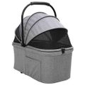 vidaXL Skladaný kočík pre domáce zvieratá Sivá 78 x 54 x 101 cm