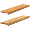 vidaXL Okenný parapet 2 ks svetlohnedá 90x20x2 cm dubový masív