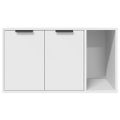 vidaXL Uzavretý box na stelivo, biely 80x50x45 cm, kompozitné drevo