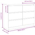 vidaXL Komoda staré drevo 100x35x76 cm kompozitné drevo