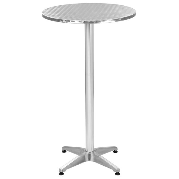vidaXL Skladací záhradný stôl strieborný 60x(70-110) cm hliník