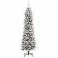 vidaXL Umelý vianočný stromček Biela 240 cm PVC, kov a plast