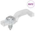 vidaXL LED páskové svorky Dĺžka 23,8 mm 12 ks Priehľadná