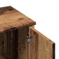 vidaXL toaletný stolík so zrkadlom Old Wood 86,5x35x136 cm