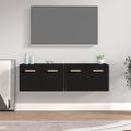 vidaXL Nástenné skrinky 2 ks čierne 60x36,5x35 cm spracované drevo
