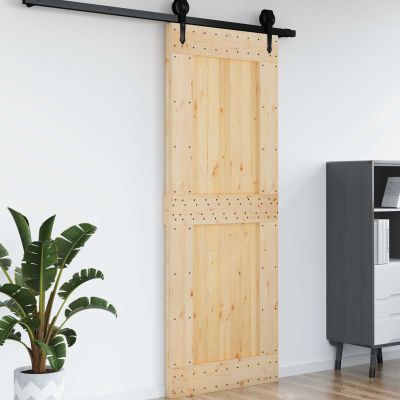 vidaXL Dvere NARVIK Prírodná 85 x 210 cm Masívne borovicové drevo