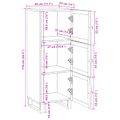 vidaXL Highboard s úložiskom Hnedá 90 x 33 x 75 cm Masívne mango drevo