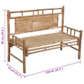 vidaXL Záhradná lavička s podložkou 120 cm bambus
