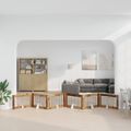 vidaXL Skladacia psia brána so stojanmi 6 ks Staré drevo 602 cm
