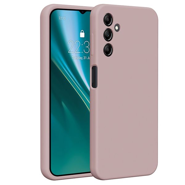 Puzdro Etteri Silicone pre Samsung Galaxy A14 svetloružová