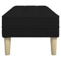 vidaXL lavička s vankúšom Čierna 113 x 57 x 39 cm látka