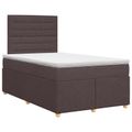 vidaXL Posteľ boxspring s matracom Tmavohnedá 120 x 200 cm Látka
