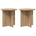 vidaXL Stojan na rastliny 2 ks Dub artisan 40 x 40 x 40 cm