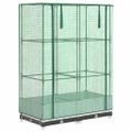 vidaXL Záhon s krytom na skleník ratanový vzhľad 80x40x123 cm