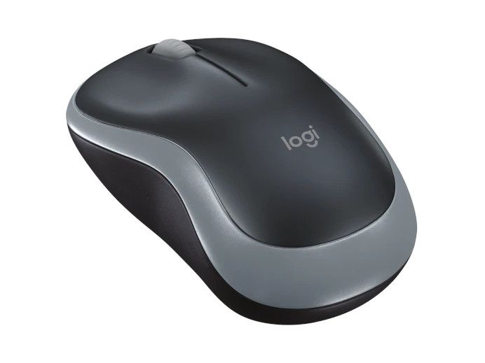 Logitech M185/Kancelárska/Optická/1 000 DPI/Bezdrôtová USB/Šedá