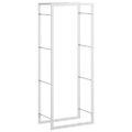 vidaXL Stojan na krbové drevo 50x28x132 cm nehrdzavejúca oceľ
