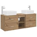 vidaXL Set kabinetov do kúpeľne 3 ks Dub artisan 49,5 x 41 x 63 cm