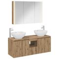vidaXL Set kabinetov do kúpeľne 4 ks Dub artisan Kompozitné drevo