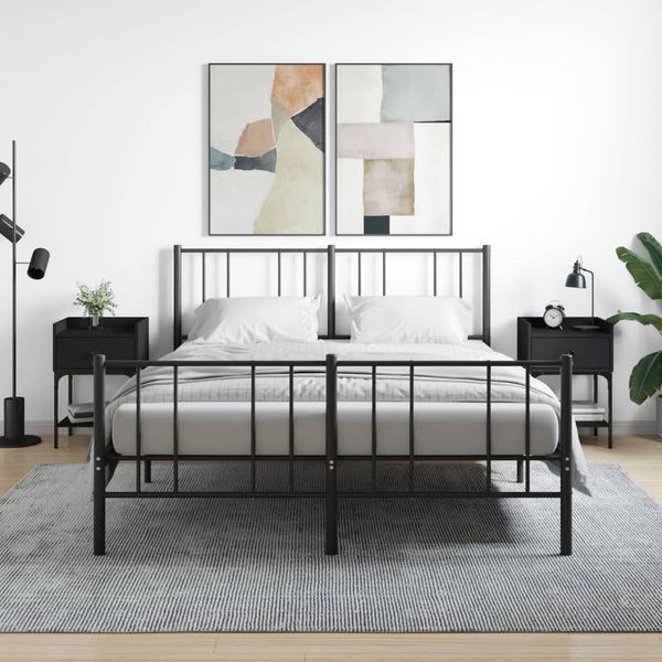 vidaXL Nočné stolíky 2 ks čierne 40,5x31x60 cm kompozitné drevo