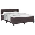 vidaXL Posteľ s pružinovým rámom Tmavohnedá 200 x 140 cm látka