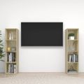 vidaXL TV skrinky 2 ks dub sonoma 142,5x35x36,5 cm drevotrieska