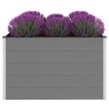 vidaXL Vyvýšený záhradný záhon, WPC 150x100x91 cm, sivý