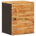 vidaXL Zavesený kabinet do kúpeľne s dverami Prírodná 38 x 33 x 48 cm