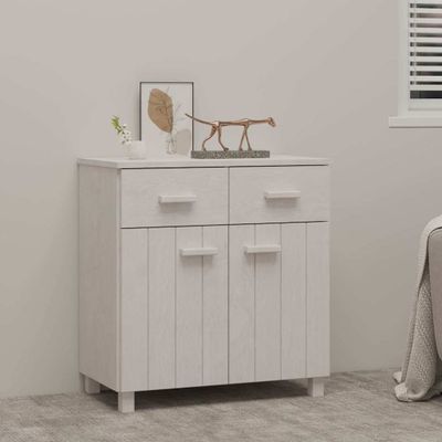 vidaXL Komoda HAMAR, biela 79x40x80 cm, borovicový masív