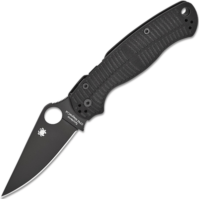 Spyderco C81GMCBKP2 Para Military 2 Salt Black vreckový nôž 8,8 cm, DLC, čierna, G10