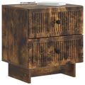 vidaXL Nočný stolík Dymový dub 43 x 34,5 x 47,5 cm Kompozitné drevo