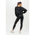 Crop mikina Gym Spirit Black - NEBBIA, veľkosť L, veľkosť oblečenia L