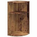vidaXL Koncový stôl Staré drevo 29,6 x 29,6 x 60 cm Kompozitné drevo