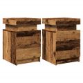 vidaXL Nočné stolíky 2 ks staré drevo 35x39x55 cm kompozitné drevo