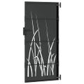 vidaXL Záhradná brána Čierna 85 x 175 cm Povrchovo upravená oceľ