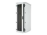 19 stojanový rozvádzač 27U/600x800mm plechové dvere, pre klim. jedn. IP54 nosnosť 800kg svetlošedý RAL7035
