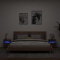 vidaXL TV nástenné skrinky s LED svetlami 2 ks dymový dub 40x30x40 cm