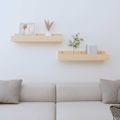 vidaXL Nástenné skrinky 2 ks 50x12x9 cm masívna borovica
