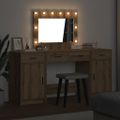 vidaXL Toaletný stolík 3 ks Hnedá 78,5 x 41 x 135 cm Kompozitné drevo