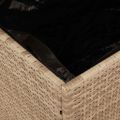 vidaXL Záhrad. úložný box béžový 110x50x54 cm polyratan akáciové drevo