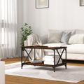 vidaXL Konferenčný stolík dymový dub 80x50x40 cm sprac. drevo a železo