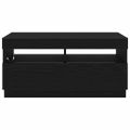 vidaXL TV skrinka 80 x 35 x 40 cm Čierny dub Kompozitné drevo