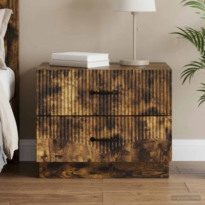 vidaXL Nočný stolík Dymový dub 62 x 34,5 x 44,5 cm Kompozitné drevo